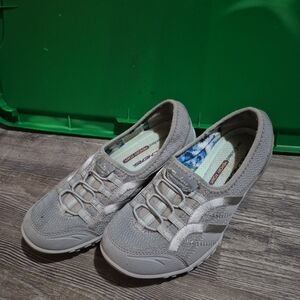 Skechers Men's Light Gray Slip-On Sneakers Air Memoery Foam